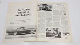 1964 Ford Galaxie 500 LTD Rides Quieter than Rolls-Royce Two Page Print Ad - $13.37