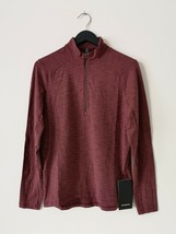 NWT LULULEMON TRIR Savannah Red Rulu Surge Warm 1/2 Zip LS Sweater Top M... - £92.82 GBP