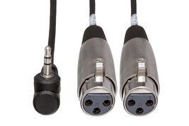 Hosa CYX-401F Dual XLR3F to Right-Angle 3.5 mm TRS Microphone Cable - 1 ft - £15.23 GBP+