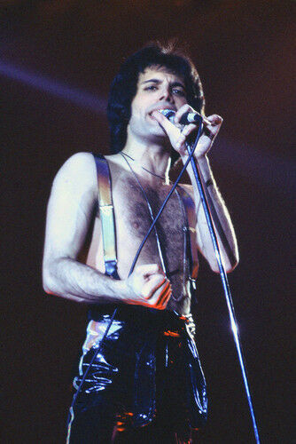 Queen Freddie Mercury bare chested 1970&#39;s photo concert 8x10 photo - $7.99