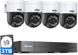 [3Tb Hdd+Human Tracking] Hiseeu 4K Poe Security Camera System,Cctv, 7/24 Record - £307.43 GBP