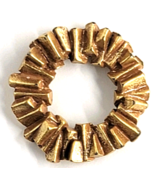 Atelier Shinji Japan Gold Wreath Pin Artisan Design Modernist Jewelry Si... - $35.56 CAD