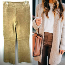 Catherine Stewart 100% Suede Leather Pants 8 Tan Light Brown Camel Womens o - £29.17 GBP