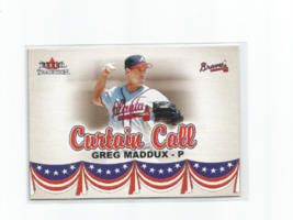 Greg Maddux (Atlanta Braves) 2002 Fleer Tradition Update Curtain Call Card #U367 - £3.91 GBP