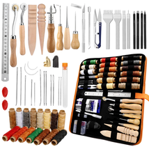 Leather Working Tools Sewing Kit with Waxed Thread Needle Awl Tools Kit ... - $55.41