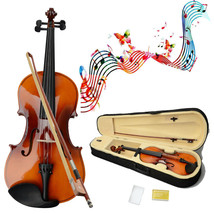 New 16 Inch Brown Adult Acoustic Viola With Case Rosin Bow 16" - £92.06 GBP