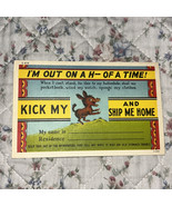 I&#39;m Out On A H- Of A Time! Vintage Comedy Fill In The Blank Postcard PC630 - $4.95