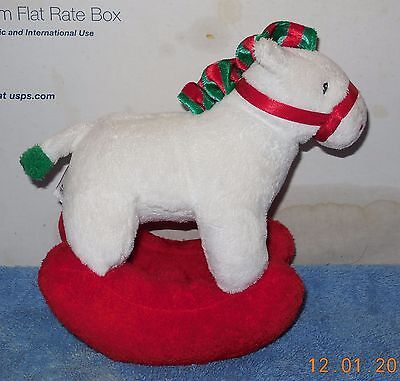 2006 TY PLUFFIES PRETTY PONY CHRISTMAS ROCKING HORSE STUFFED ANIMAL PLUSH TOY - $9.55