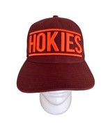 Virginia Tech Hokies Hat Cap Snap Back Rare Embroidered Sample Spell Out... - £30.77 GBP