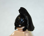 Building Block Horse Hair plumed Knight Helmet Black Minifigure Custom - £1.58 GBP