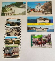 Vintage Mackinac Island 1960s Postcard &amp; Miniature Souvenir Photobook Lot - £15.53 GBP