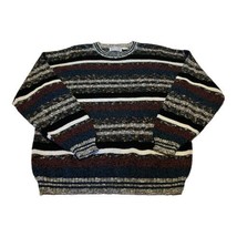 Vintage Retro Grandpa 1980’s Y2K Men’s XL Sweater By Method Striped Pull... - $18.22
