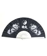 Golandstar Tai Chi + Double Dragon Pattern Decorative Folding Fans Chine... - £22.57 GBP