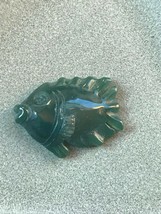 Nicely Carved Dark Green Stone Tropical Ocean Freshwater Fish Pendant or Other  - £15.45 GBP