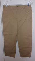 TALBOTS HERITAGE LADIES CROPPED STRETCH COTTON PANTS-10P-BARELY WORN-NICE - $13.09