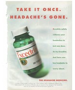 1996 Excedrin Print Ad Bristol Myers Squibb 8.5&quot; x 11&quot; - €17,34 EUR