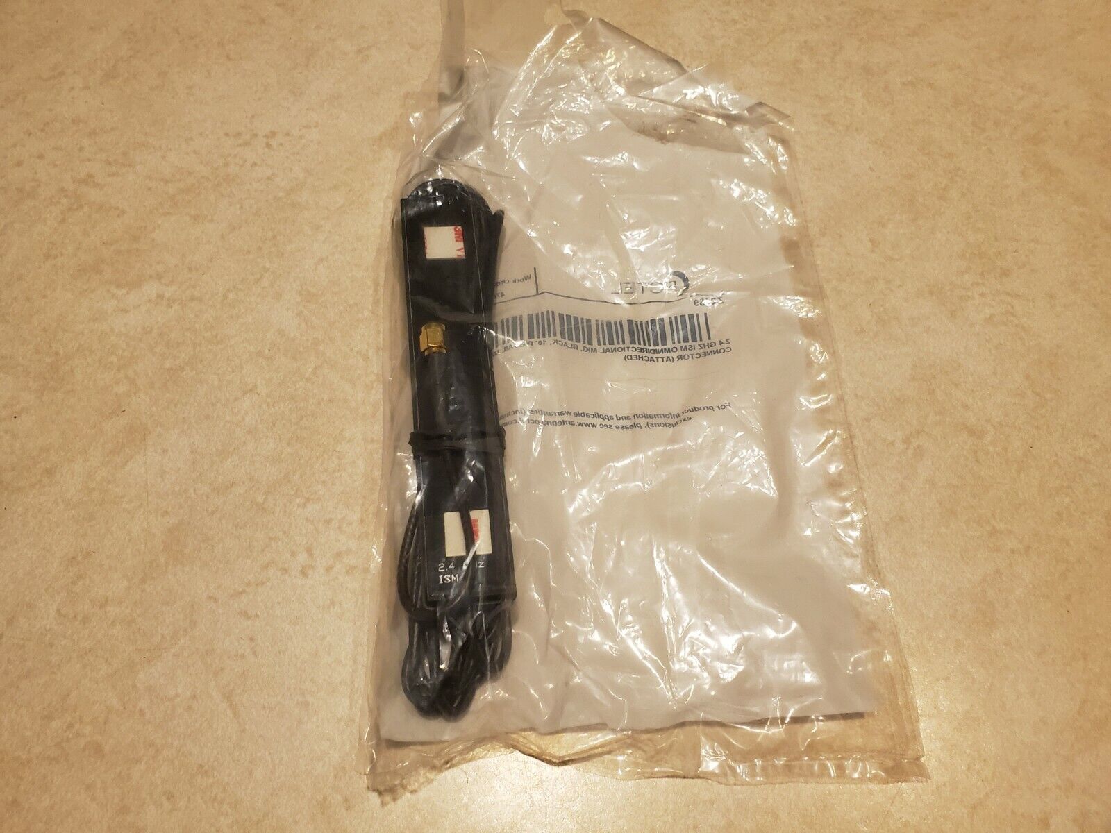 Quantity (3) PCTEL Z2439 2.4 GHZ Omni Antenna MIG Black 10&#39; Pigtail Male... - $17.00