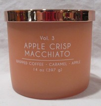 Kirkland's 14 Oz Large 3-Wick Candle Up To 40 Hrs Vol. 3 Apple Crisp Macchiato - $28.02