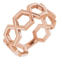 Authenticity Guarantee 
14K Rose Gold Geometric Ring - £622.58 GBP
