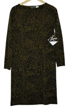 Vintage Lennie for Nina Leonard Animal Print Sweater Dress Size Medium Knit New - £18.45 GBP