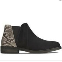 Clarks Demi Beat Black Suede Snake Combo Ankle Boots New Sz 9 - £55.39 GBP