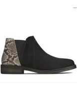 Clarks Demi Beat Black Suede Snake Combo Ankle Boots New Sz 9 - £55.23 GBP