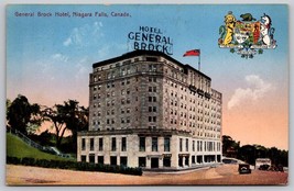 Vintage General Brock Hotel Niagra Falls Canada Postcard building old cars - £3.08 GBP