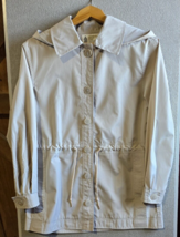 Vintage London Fog Jacket Womens 10 Hooded Tan Belted Raincoat Trench Cl... - $562.72 MXN