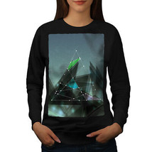 Wellcoda Triangle Lines Womens Sweatshirt, Geometrical Casual Pullover Jumper - £22.68 GBP+