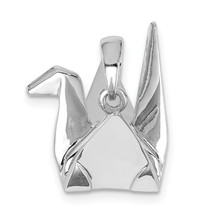 Silver  Origami Crane Pendant QP5067 - £53.58 GBP