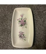 Vintage Rectangular Serving Dish 10”x5” Flower and Bow Design - €11,14 EUR