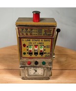 MINI CLOCK CASINO 3.5 SLOT MACHINE W/ REELS THAT SPIN! Heavy Paperweight - $791.66 MXN