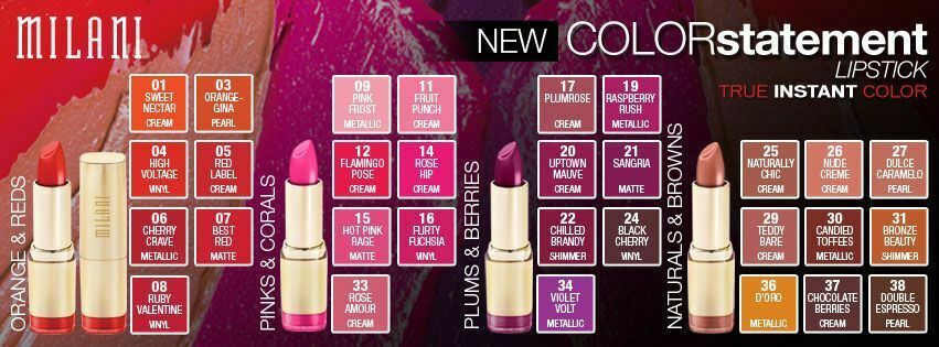 Primary image for BUY 1 GET 1 AT 20% OFF (Add 2 To Cart) Milani Color Statement Lipstick (CHOOSE)