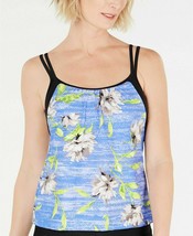 Tankini Swim Top Blue Floral Print Size Xl Go By Gossip $54 - Nwt - £14.34 GBP