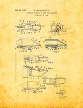Saxophone Clarinet or Other Wind Instrument Patent Print - Golden Look - $7.95+