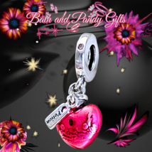 Pandora,Love Potion Heart Pink Murano Glass Dangle charm US Seller - $29.69