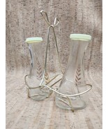 Vintage Good Seasons Salad Dressing Shakers Cruets Lids and Brass Holder... - €38,76 EUR