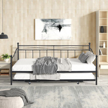 Metal Daybed with Pop-up Trundle - £150.66 GBP