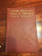 Mr. Britling Sees It Through H. G. Wells, 1916 HC early printing Antique Book - £8.78 GBP