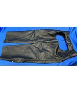 Unik Leather Apparels Motorcycle Chaps Black  Size L - $44.54
