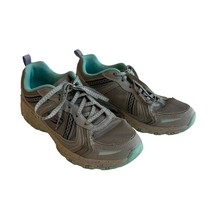 Skechers Hillcrest-Vast Adventure Gray Teal Aqua Lace Up Sneakers Womens 9 - £27.96 GBP