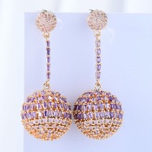 Trendy Round DISCO BALL Earring For Women Bohemian Earrings Geometric Drop Earri - £36.60 GBP