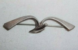 Vintage Stylized Seagull Pin Brooch signed PARKER STERLING Silver 5.64 g... - $19.79