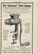 Universal Food Chopper &amp; White Mountain Ice Cream Freezer 1909 Magazine Ad  - £14.24 GBP