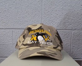 Penguins Hat Trick Adjustable Ball Cap Hat Pittsburgh Wilkes-Barre Hocke... - $12.74