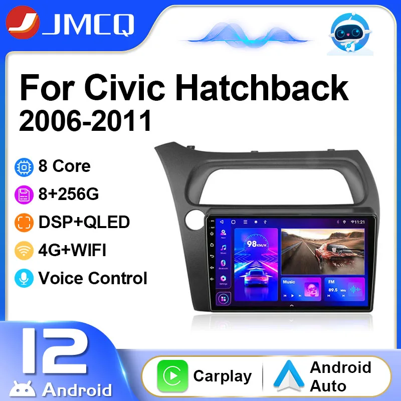 JMCQ 2Din 4G Android 11 Car Stereo Radio Multimedia Video Player For Honda Civic - £88.48 GBP+