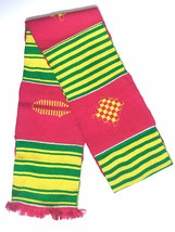 Hand woven Traditional Ashanti Kente Stole Kente Scarf African Textile Sash  - £23.50 GBP