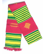 Hand woven Traditional Ashanti Kente Stole Kente Scarf African Textile S... - £23.44 GBP
