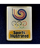 Olympic Sports Illustrated Vintage Pin 80s Gold Tone Enamel 1983 - £9.42 GBP