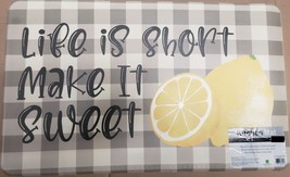 ANTI-FATIGUE Cushioned Floor MAT(18&quot;x30&quot;)LEMONS,LIFE Is Short,Make It Sweeet,Apm - £18.24 GBP